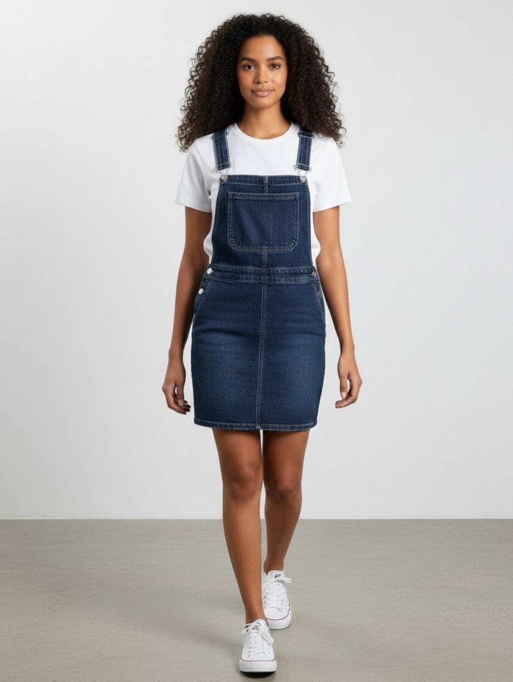 Judy Blue Denim Skirtall Dress Small NWT Overall Mini Dark Wash